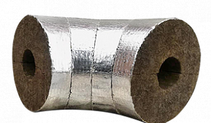 цилиндр теплоизоляционный кашированный фольгой на отвод